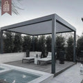 Motorized Waterproof Aluminum Pergola Garden Terrace Patio Roof Frame Outdoor Shade Shelter Pergola