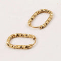 Hypoallergenic 18k Gold Plated Stainless Steel Women Simple Design Trendy Jewelry U Shape Huggie Earrings