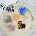 DOWELL Wholesale Korean Shell Glass Delicate Magic Flash Cute Heart Acetate Hair Side Clips
