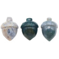 HZ New Arrival Christmas Hazelnut Carved Figurine Natural Indian Agate Diy Ornaments Decoration Carving Crafts