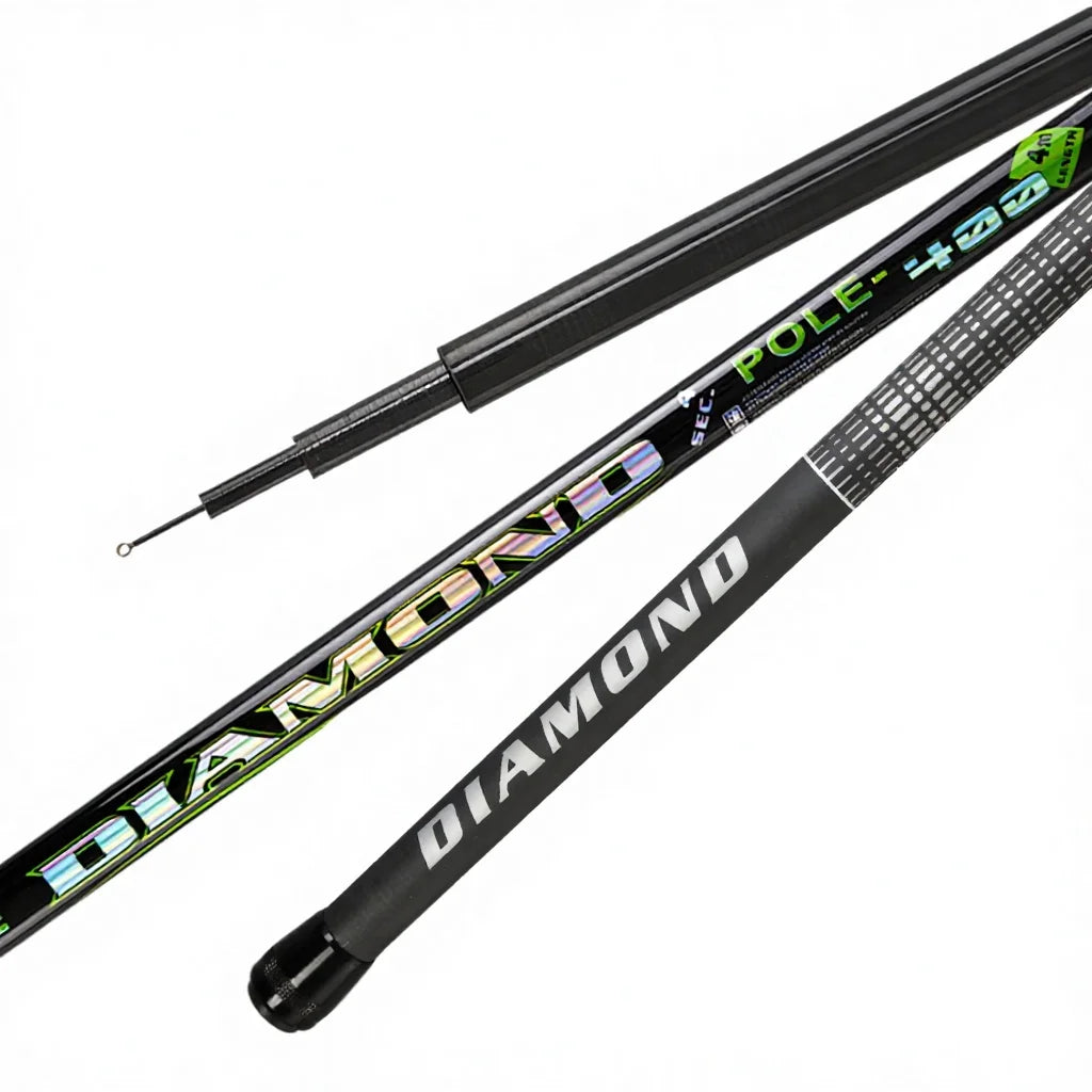 Newbility 4 Sections 4M 6M 24T Carbon Blank Freshwater Rod Telescopic Hand Pole