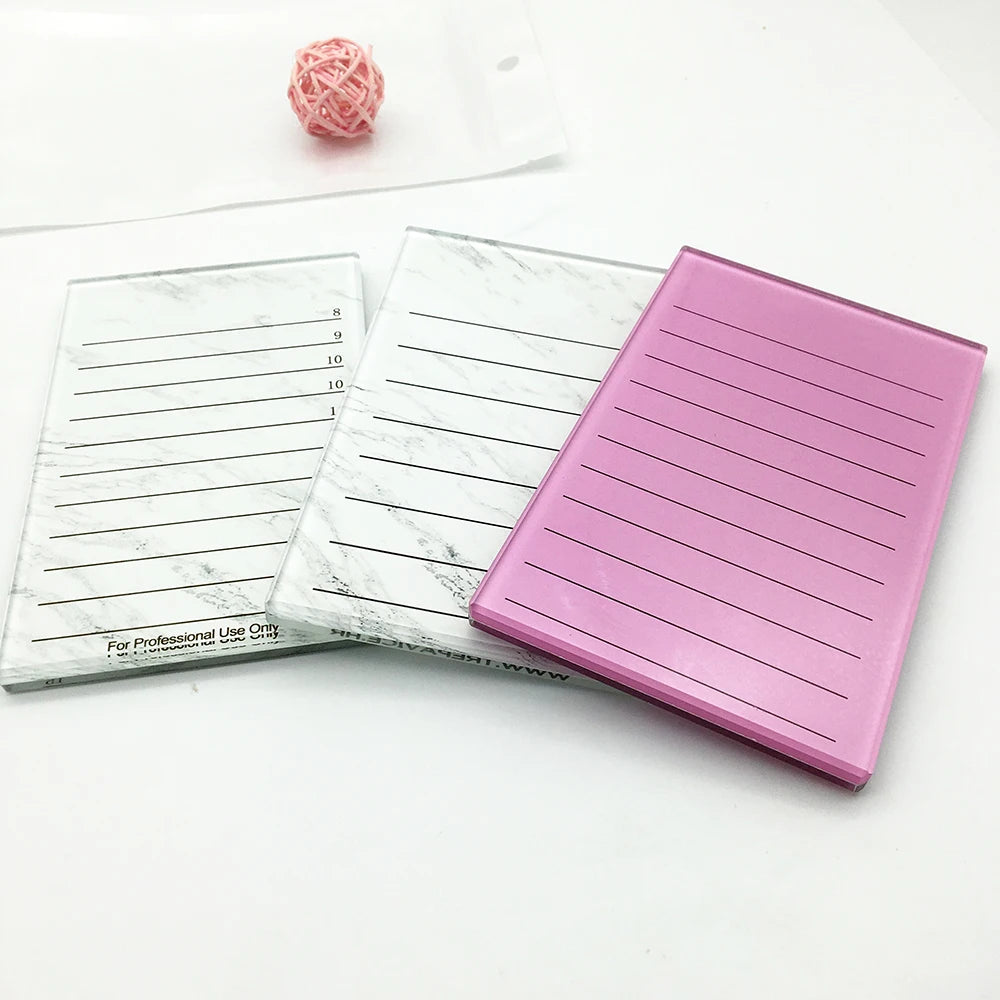 Custom Logo Double Layer Marble Lash Tile Tray Colorful Air Transportation Eyelash Extension Tray Accessory