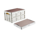 2022 New Outdoor Camping 20L 30L 50L Folding Storage Box Home Wooden Cover Storage Box Car Storage Box