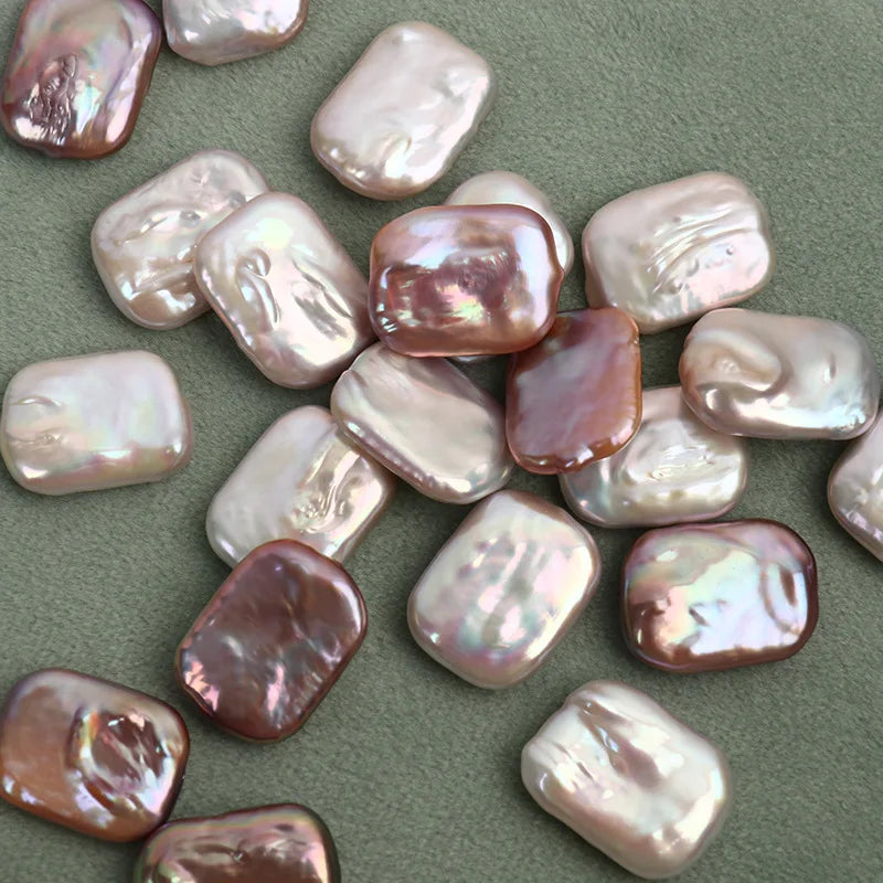 Hot Selling Square Baroque Pearl DIY Accessories Natural Freshwater Loose Pearl Necklace Earrings Accessories Jewelry