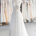 Jancember LSSG028 Simple Sleeveless Butterfly Bridal Wedding Gowns Dresses