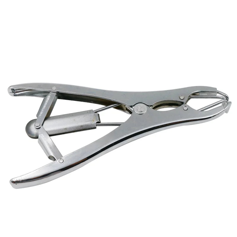 Manual Pig Tail Cutting Pliers Kit Pig Cutter Stainless Steel Castration Plier Bloodless Broken Tail Plier & Rubber Ring