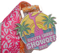 Custom 3D Soft Enamel Cheerleading Medal Excite Cheer Showoff Beach Themed Sports Medal with Full Color Printed Lanyard
