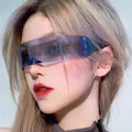 Hot Sale Personality Fashion Prom Glasses Party Glasses One-piece Lens Coating Future Personalized Sunglasses