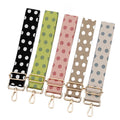 Meetee B-J2104 Fashion Colorful Circle Print Webbing Handbag Accessories Adjustable Crossbody Long Shoulder Bag Strap
