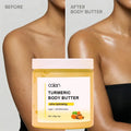 Natural Body Moisturizer Shea Butter for Dark Spots Turmeric Body Butter Even Tone Exfoliate Hydrate Anti Blemish Fade Scars