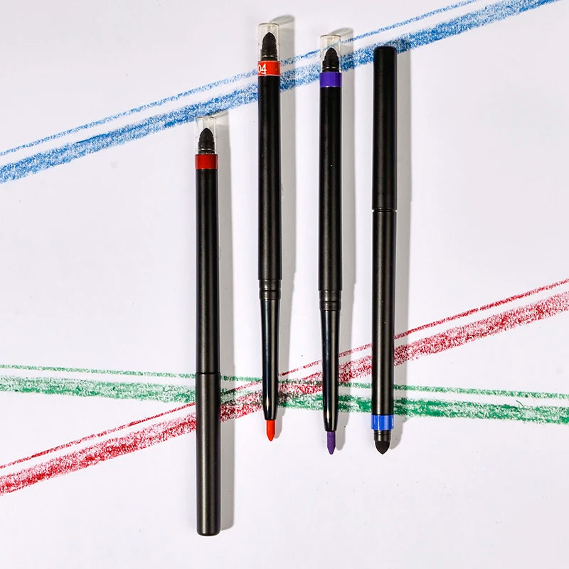 Colourful Eyeliner Pen With Sponge Blue Eyeliner Pen Waterproof Pencil Eyeliner Private Label