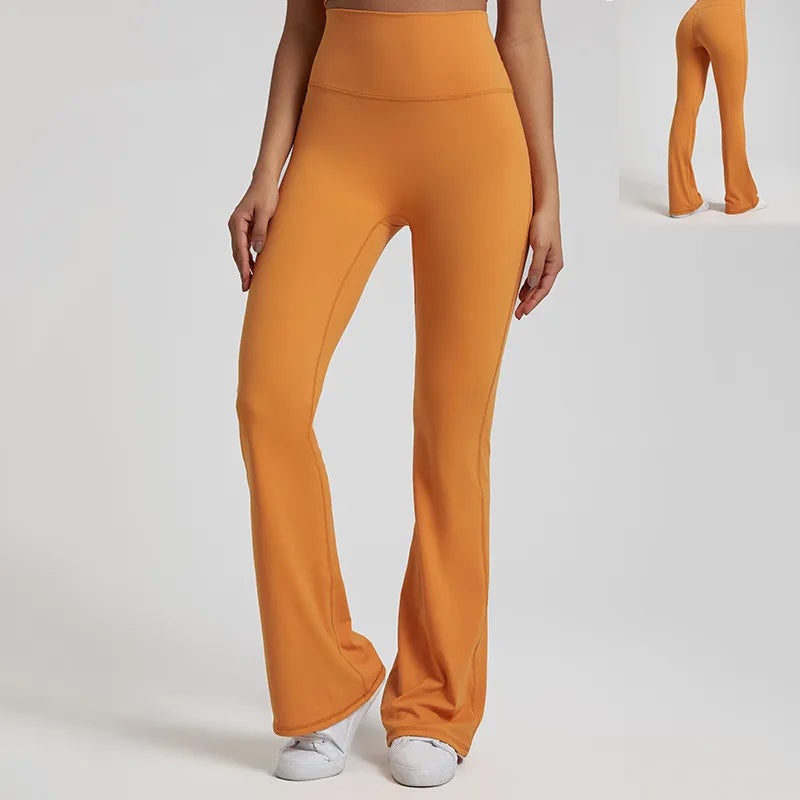 Yoga Wide-Leg Pants Stretch Sports Bell Bottoms Tight High-Waisted Trousers Sweatpants Women's Jeans Women's Panties