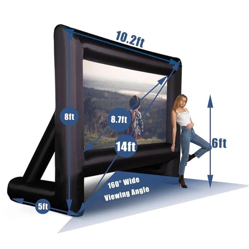 Hot Sale Commercial Inflatable Outdoor Theater Rear Projection Movie Screen for Backyard
