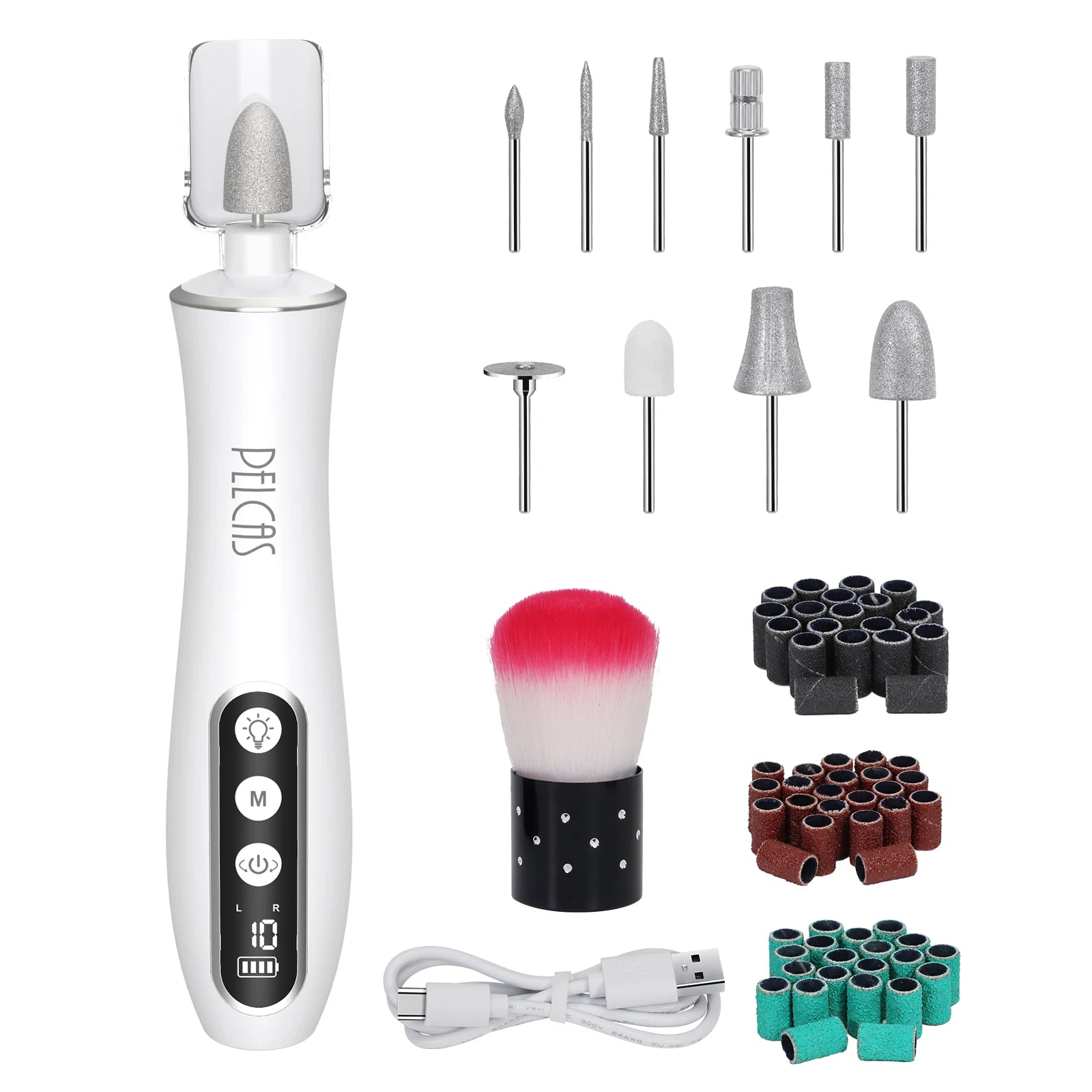 Profession Electric Nail Drill E-File Portable 35000rpm Cordless Rechargeable Nail Drill Pen Manicure Machine