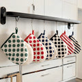 New Product Polka Dot Printed Cotton Oven Gloves Heat-Proof Anti-Scalding for Household Microwave Oven Use Includes Pot Holder