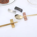 304 Stainless Steel Chopstick Holders Pillow Shape Spoon Forks Knives Tableware Rest Set
