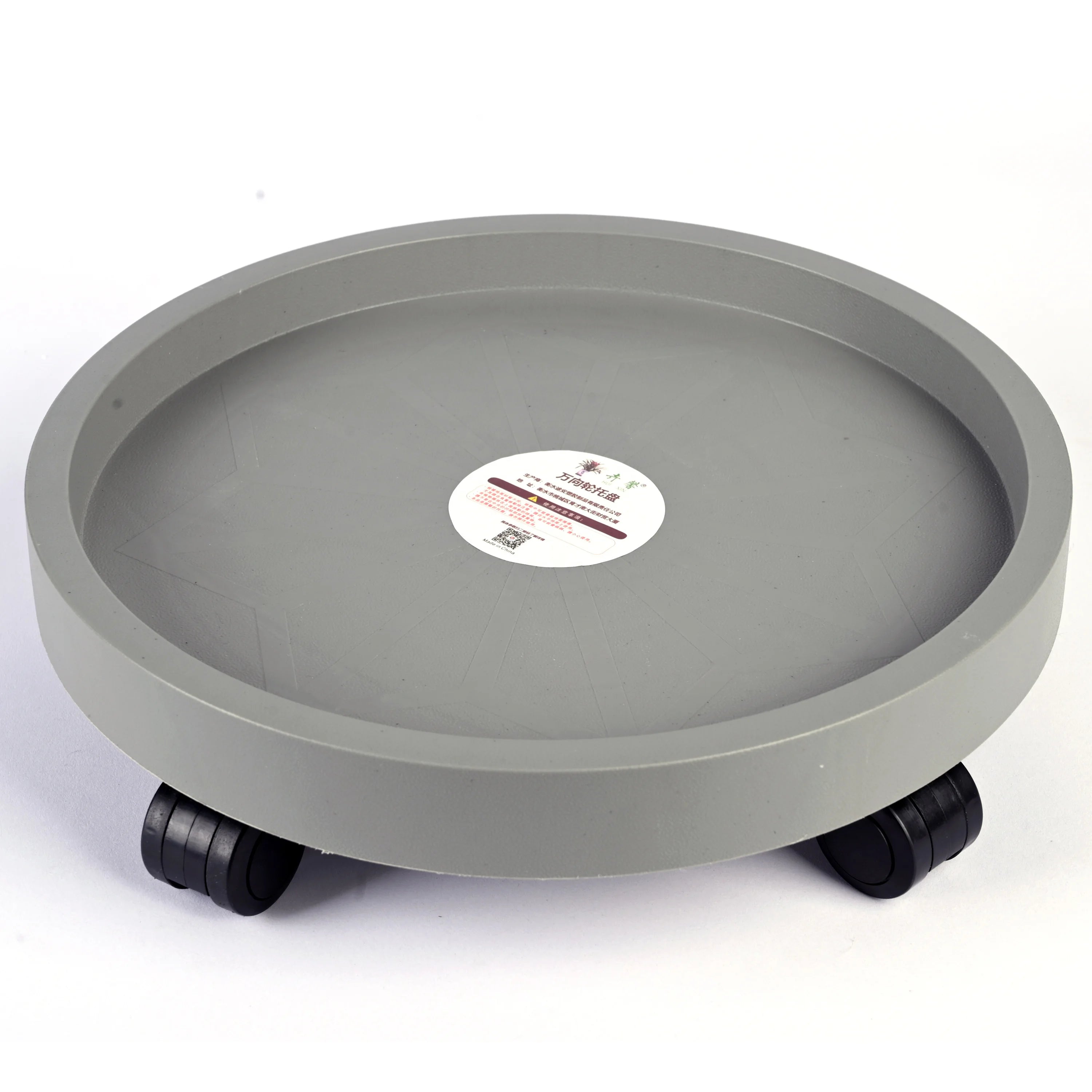 Heavy Duty Plastic Plant Caddy with Wheels Rolling Planter Stand Pot Trolley Wheeled Saucer Tray Potted Flower Mover Dolly 30cm