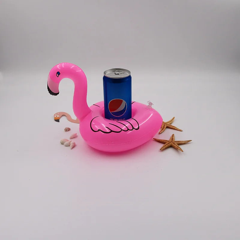 Direct Factory Supply Cheap PVC Inflatable Flamingo Float Drink Pool Cup Holder for Party or Swimming