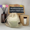 Custom Logo Accept 9*14Cm Reusable Recyclable Organic Cotton Mesh Bag Drawstring Packaging Favors for Soap Candle Fruit