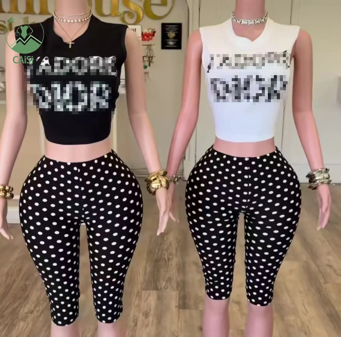 2026 Casual Fashion Outfits Letter Print Short Sleeve Crop Top and Short Pants 2 Two Piece Pants Sets Summer Women Clothing