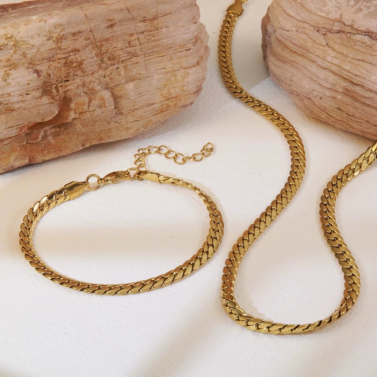 Wholesale 18K Gold Plated Stainless Steel Necklace Chain Jewelry Accessories for Men's Anniversary