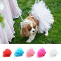 High-selling Solid Color Adjustable Birthday Cosplay Dog Wedding Dress Pet Mesh Tutu Princess Skirts