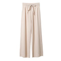 Hot Selling Women's Summer Ice Silk Wide Leg Pants High Waisted Cropped Straight Leg Slim Casual Pants