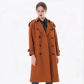 2023 Bosha High-End Women'S Long Coat Double-Breasted Casual Trench Style With Buttons for Autumn