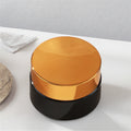 Frosted Matt Black Cosmetic Cream Packaging Glass Jar with Plastic Lid Gold Cap 50g Custom Design Screw Cap Jars and Lids
