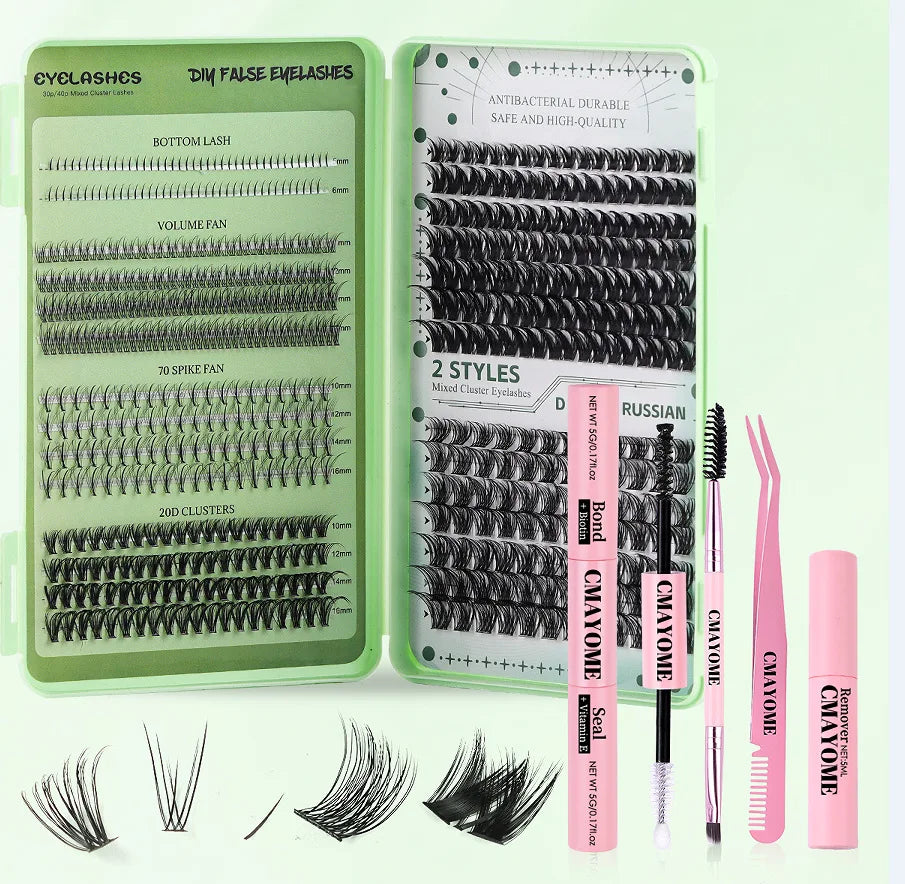 Eyelash Book 540PCS Individual Clusters Large Volume False Eyelashes Thick Natural Lashes DIY Segmented Eyelashes MegaBDM