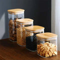 For Amazon Hot-Sale Air Tight Food Storage Glass Jar Cover Styles Condiments Container for Party Food Storage Containers