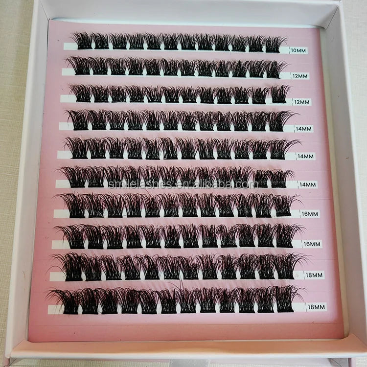 Private Label Synthetic Hair Handmade Mega Volume 10D-20D Convenient TOP Quality Seal Bond Apply Home DIY Per Cut Segment Fan