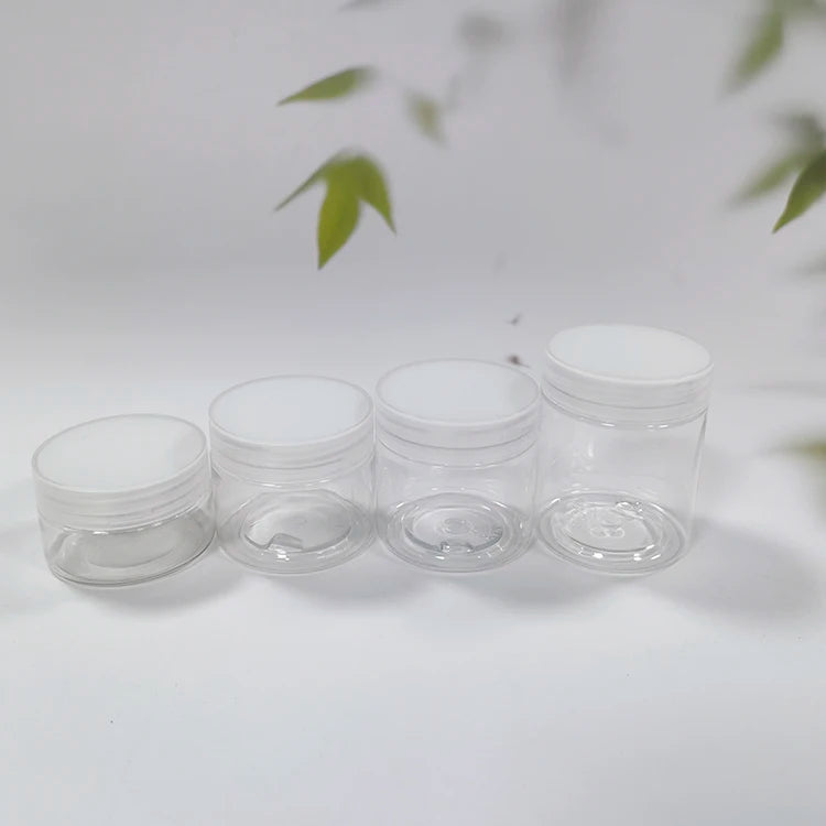 PET 30 50 60 80ml Cylindrical Coffee Biscuit Candy Honey Cake Transparent Food Plastic Cans