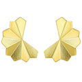 Lotus Fun New Design Pure 925 Sterling Silver 18k Gold Plated Classic Minimalist Geometric Stud Earrings for Women Fine Jewelry
