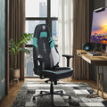Hobot High Back Swivel Chair Ergonomic Green PU Synthetic Leather Gaming Chair with Rotating PC for Computer Gaming