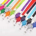 Factory Price Variety Colors Retractable Lanyard Neck Strap Badge Holder Card ID Holders Name Card Badge Clip Office Supplies