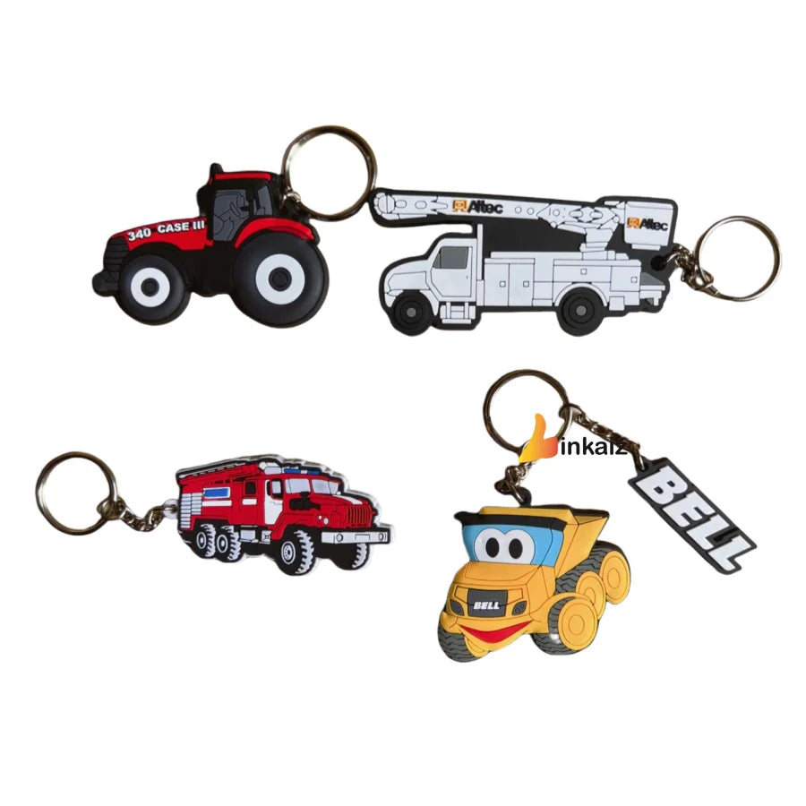 Custom logo Keychain Train Origami Crane Forklift High Speed Railway Key Chain