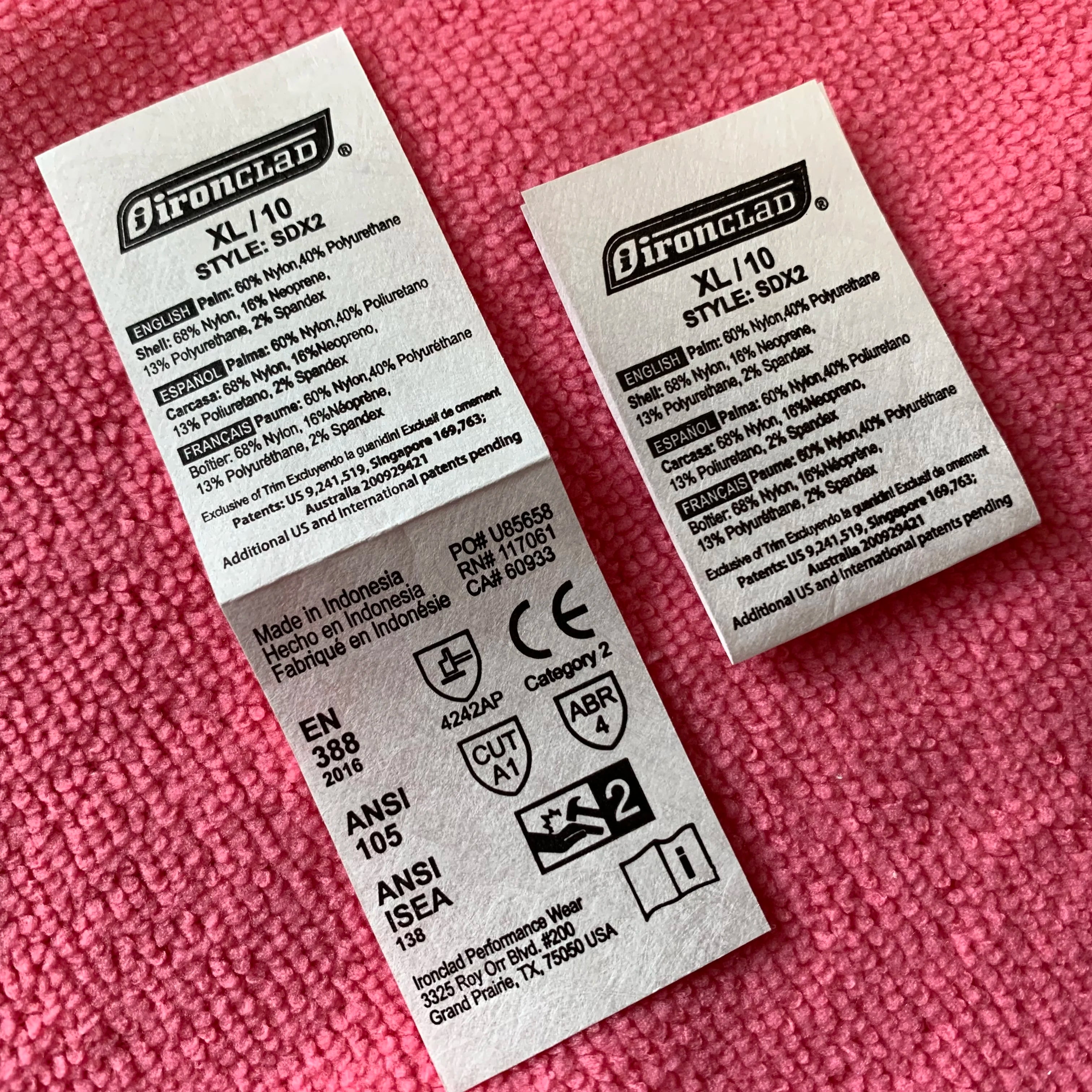 Loop Fold Washing Care Tyvek Fabric Labellow MOQ Printing Tyvek Paper Label