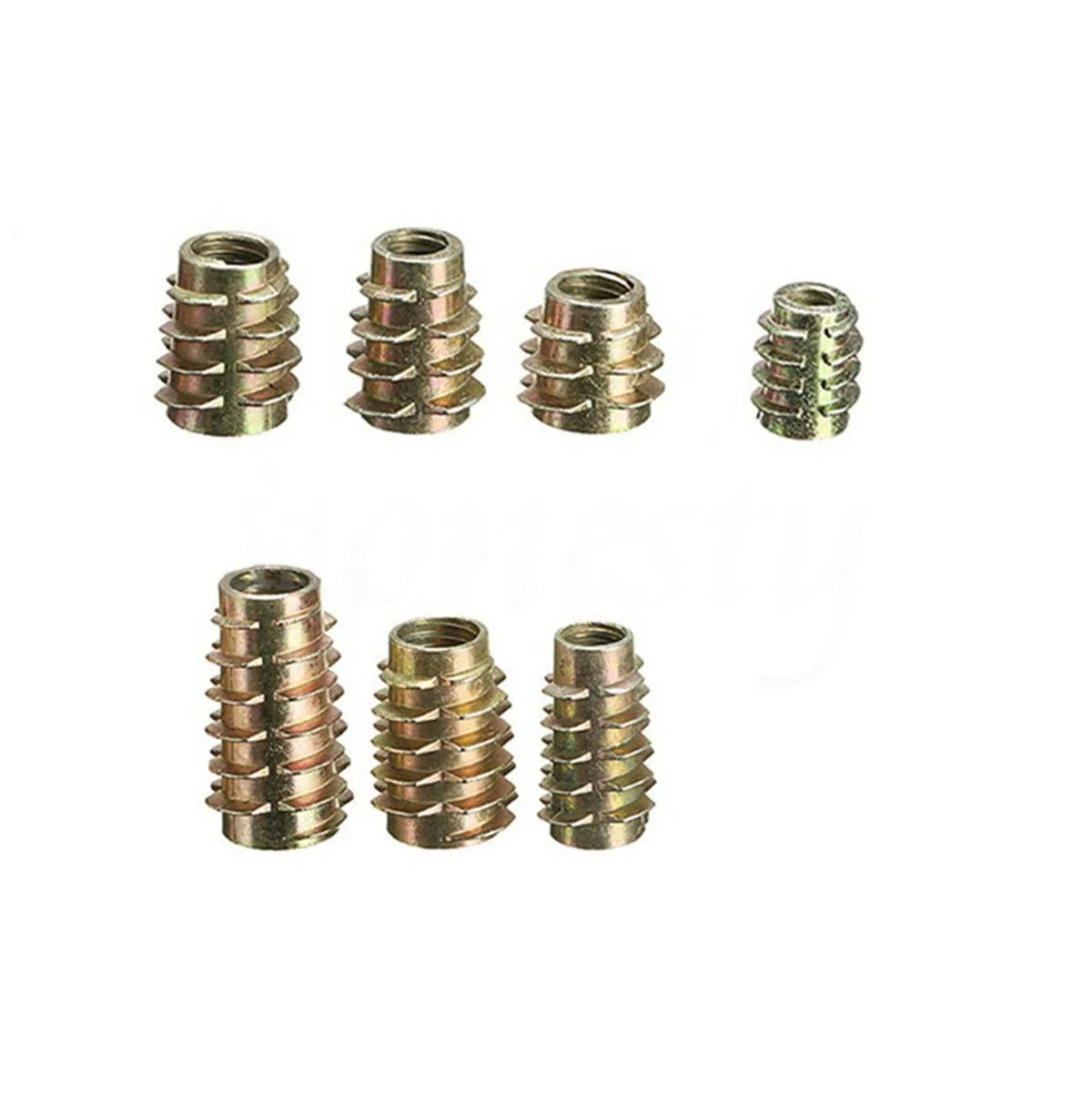 M4 M6 M8 Zinc Alloy Hex Drive Head Screw In Threaded Insert Nuts Bushing For Wood Type E