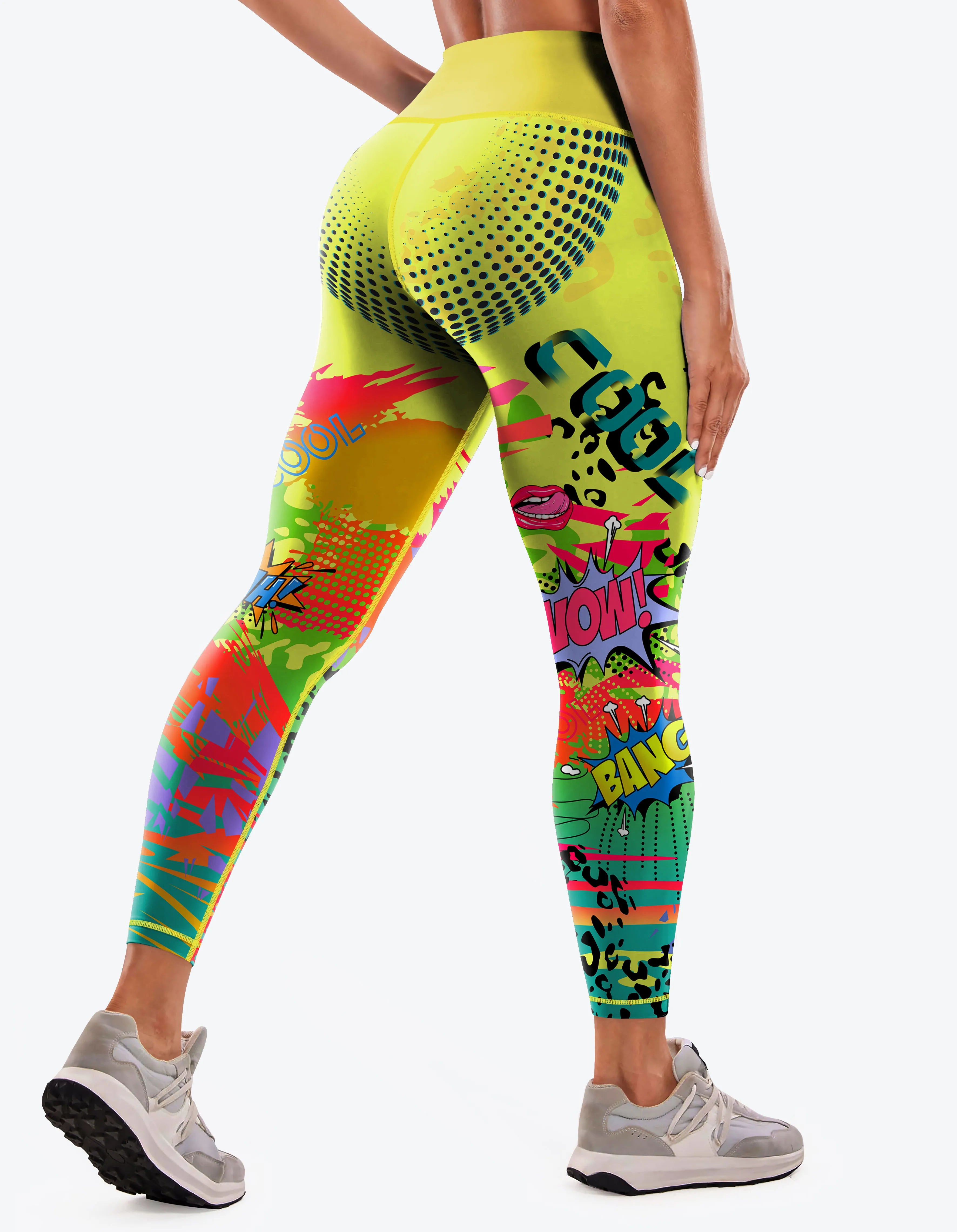 New Outdoor Exercise Fitness Yoga Pants High Waist Stretch Hip Lift Print Leopard Print Leggings Activewear Leggings for Women