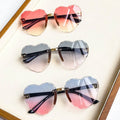 Wholesale Designed Children's Heart-shaped Sunglasses Baby Gradient Glasses OK Sunglasses for Boys and Girls Cheap Sunglass