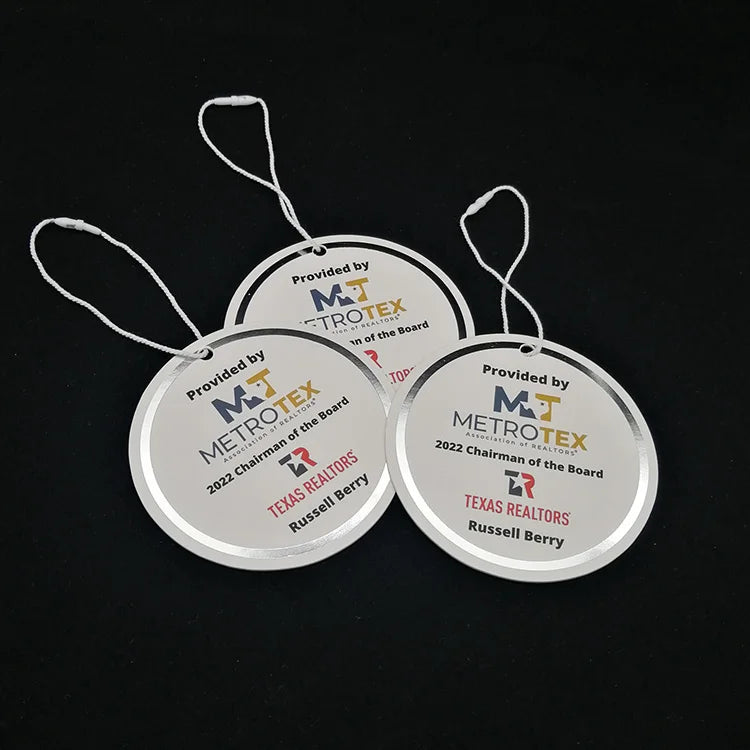 Luxury Paper Round Hangtag Brand Customized Logo Clothing Tags for Kids Clothing