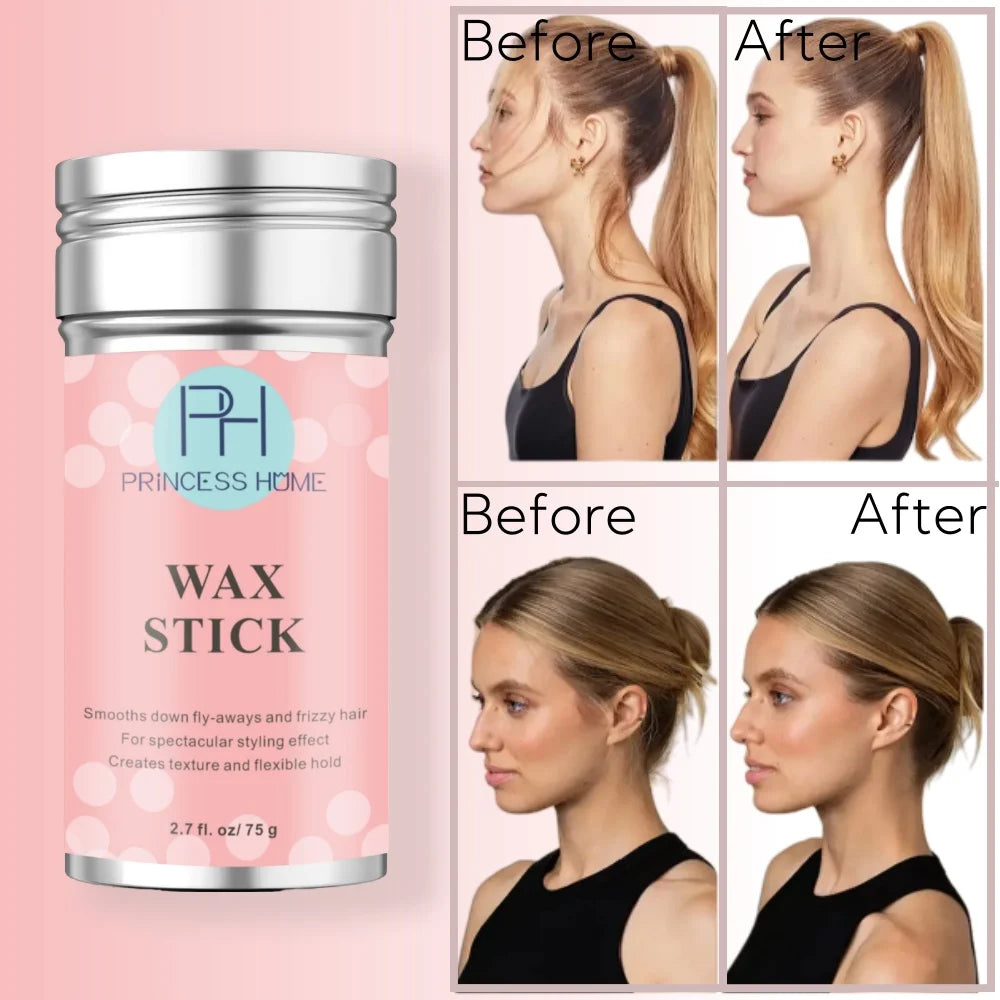 Private Label No Greasy Extra Hold Shiny Hair Wax Stick Edge Control Hair-Styling Waxes Nourishing Slick Stick for Flyaways