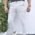 Premium Quality Men's Stripe Pants Skinny Dress Pants for Men Skinny Chino Pants Men