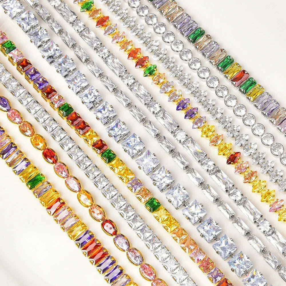 DIY Sparkling Cubic Zircon Chain Charm DIY Beach