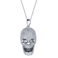 925 Sterling Silver Pendant Skull Necklace for Men Gold Plated Crystal Cartoon Premium Quality Necklace