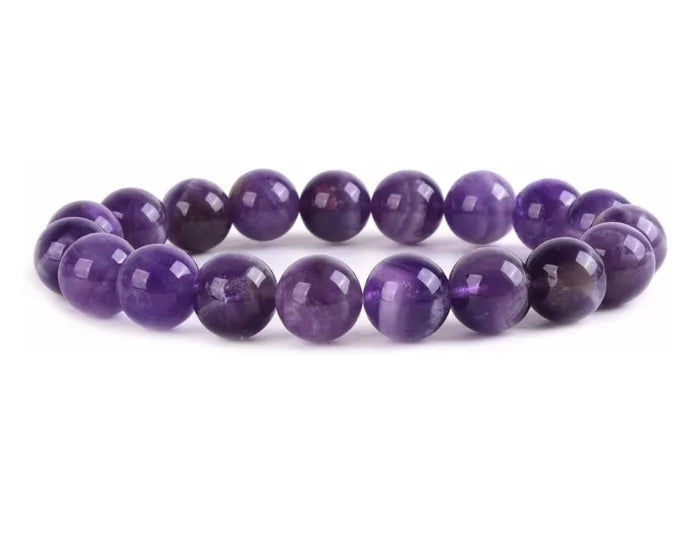 Factory Price Classic 8mm Amethyst round Beads Bracelet Chakra Crystal Quartz Gemstone Buddhism Anniversarial Jewelry