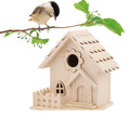 Bird Nest New House and Brid Breeding Box Decoration Cheap Rustic Wooden Fashion Pet House Wooden Huts Solid Aviary Bird Cage