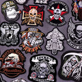Motorcycle Club Biker Punk Embroidery Iron on Patches Custom Wholesale Personality Embroidered Patch for Clothes Jeans