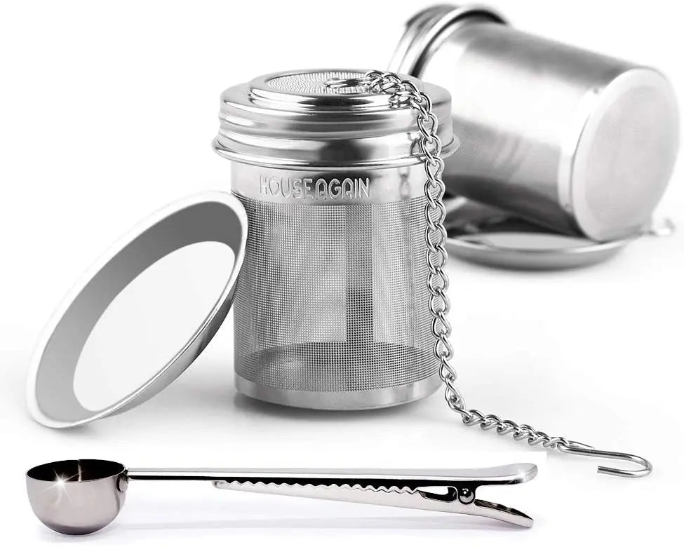 Portable Stainless Steel Tea Infuser Teapot Filter for Coffee & Tea Set with Polished Surface and Creative Design